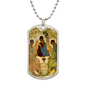 Saint Trinity Old Testament Icon Dog Tag military pendant necklace