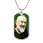 Padre Pio dog tag necklace