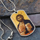 Jesus Christ Pantocrator Vatopedi dog tag necklace