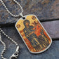 Theotokos Enthroned dog tag necklace
