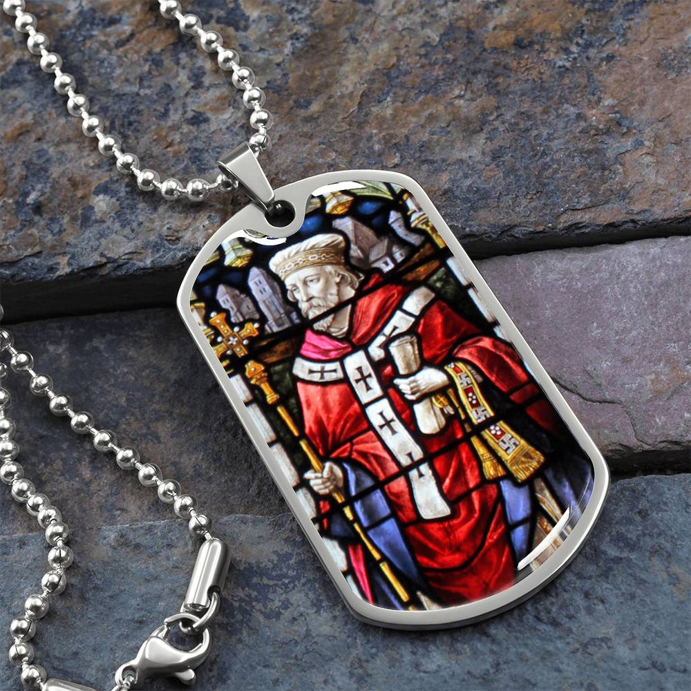 Saint Theodore of Tarsus dog tag necklace