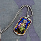 Saint Barbara Stained Glass dog tag pendant necklace