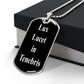 Lux lucet in Tenebris dog tag pendant necklace, And the light shineth in darkness, John 1:5,