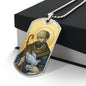 Saint Columba of Iona  Dog Tag military pendant necklace