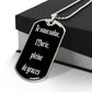 Hail Mary in French Je wous salue Marie dog tag pendant necklace French