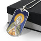 Prophet Elijah orthodox icon dog tag necklace gift