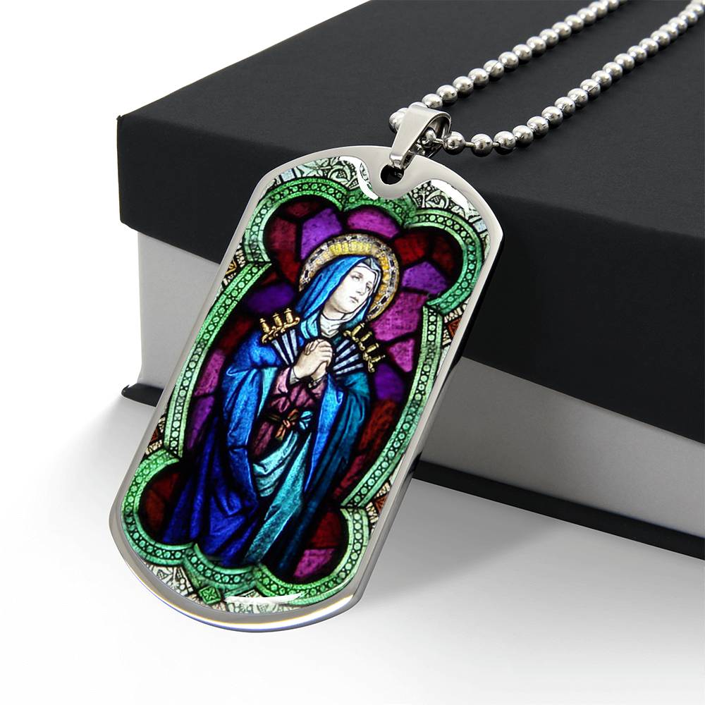 Our Lady of Sorrows, Mother of Sorrows, Our Lady Dolours, Seven Sorrows Mary, Sorrowful Mother, Our Lady of Piety pendant necklace
