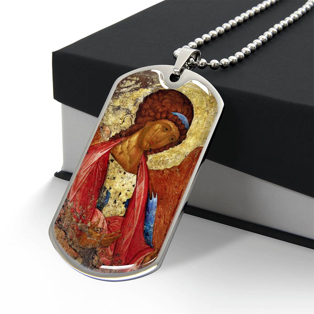 Archangel Michael Rublev dog tag necklace