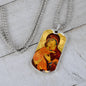 Theotokos Eleusa Vladimir Dog Tag Military pendant necklace