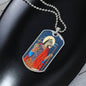 Saint Christopher Dog Head Dog Tag pendant necklace