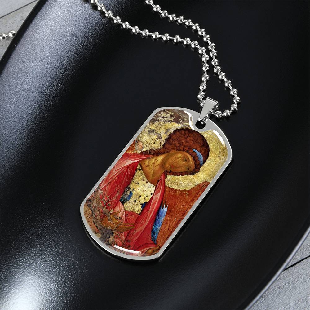 Archangel Michael Rublev dog tag necklace