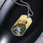 Saint Columba of Iona  Dog Tag military pendant necklace