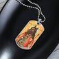 Dog Headed Saint Christopher Military Dog Tag Pendant Necklace