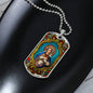 Sacred Heart of Mary Dog Tag military pendant necklace