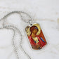 Archangel Michael Rublev dog tag necklace
