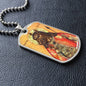Dog Headed Saint Christopher Military Dog Tag Pendant Necklace