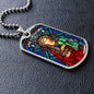 St Cecilia Dog Tag Necklace