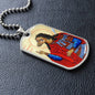Saint Christopher Dog Head dog tag military necklace