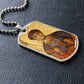 St Demetrius by Panselinos dog tag necklace