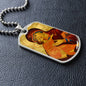 Theotokos Eleusa Vladimir Dog Tag Military pendant necklace