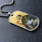 Saint Columba of Iona  Dog Tag military pendant necklace