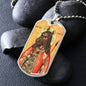 Dog Headed Saint Christopher Military Dog Tag Pendant Necklace