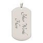 Lux lucet in Tenebris dog tag pendant necklace, And the light shineth in darkness, John 1:5,