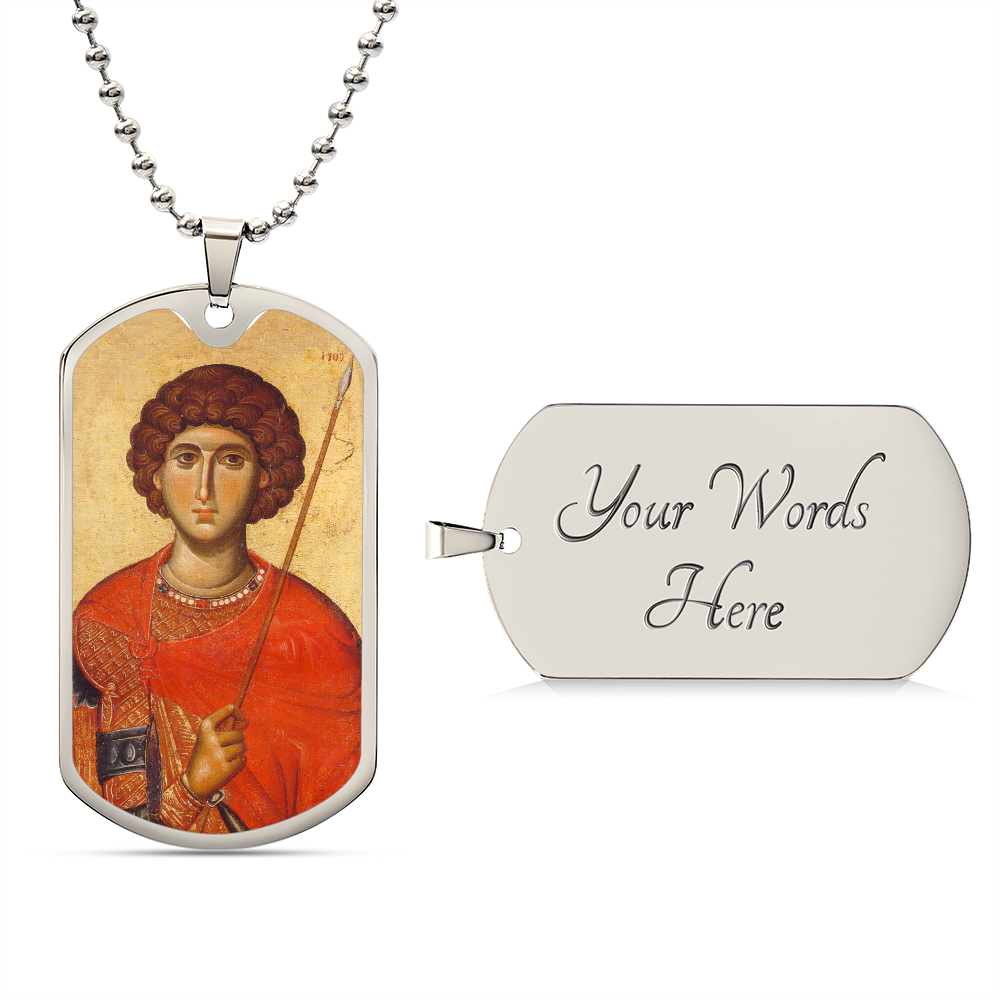 St George by Panselinos dog tag necklace