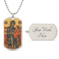 Theotokos Enthroned dog tag necklace