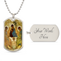 Saint Trinity Old Testament Icon Dog Tag military pendant necklace