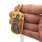 Theotokos Enthroned dog tag necklace