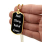 Hail Mary Full of Grace Dog Tag pendant necklace