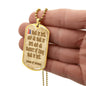 All shall be well, Julian Divine Love, Divine Love Quote, Baptism Gift Girl, Personalised Gift, Godparent Gift, Military Dog Tag Necklace