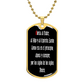 Gloria Al Padre Spanish dog tag pendant necklace
