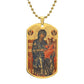 Theotokos Enthroned dog tag necklace