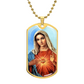 Immaculate Heart of Mary Pendant Necklace, Catholic Jewelry