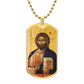 Jesus Christ Pantocrator Vatopedi dog tag necklace