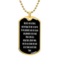 Hail Mary full of grace in German Dog Tag pendant necklace