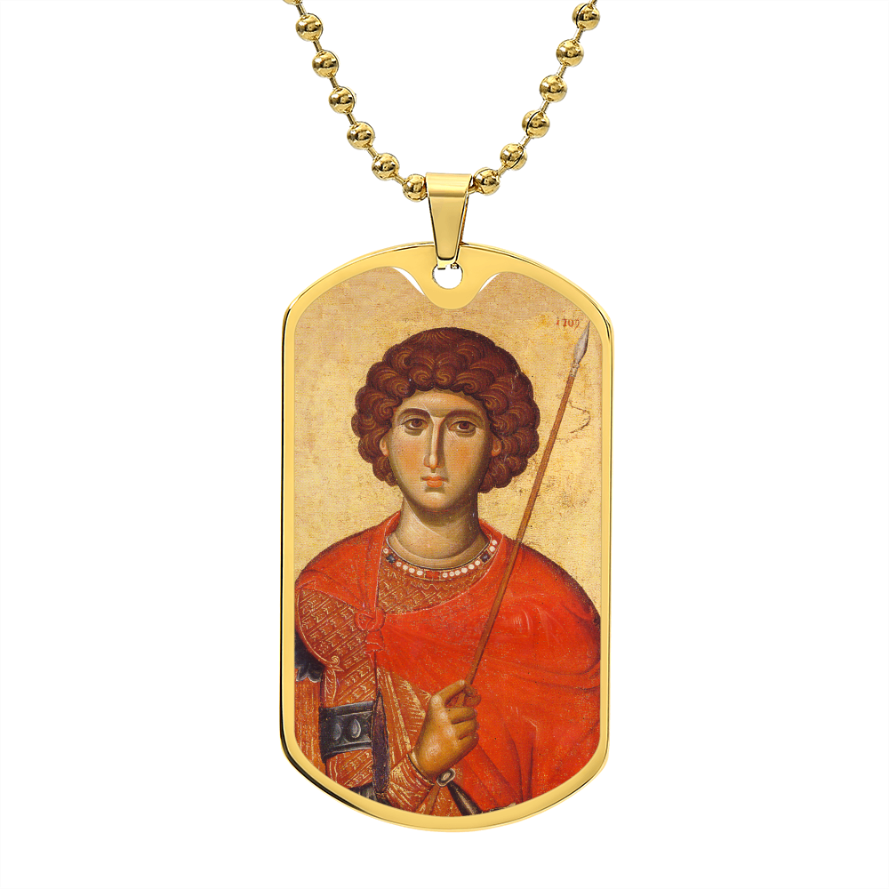 St George by Panselinos dog tag necklace