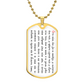 Lord's Prayer Our Father Prayer Curch Slavonic Dog Tag pendant necklace