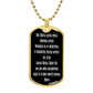 Ave Maria Gratia Plena Dominus Tecum Dog Tag pendant necklace