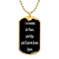 En El Nombre Del Padre Spanish dog tag pendant necklace