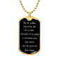 Theotokos Virgin rejoice Dog Tag pendant necklace Church Slavonic