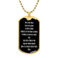 Hail Mary full of grace the Lord is with thee Dog Tag pendant necklace in Spanish