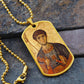 St Demetrius by Panselinos dog tag necklace