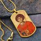 St George by Panselinos dog tag necklace
