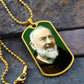 Padre Pio dog tag necklace