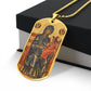 Theotokos Enthroned dog tag necklace