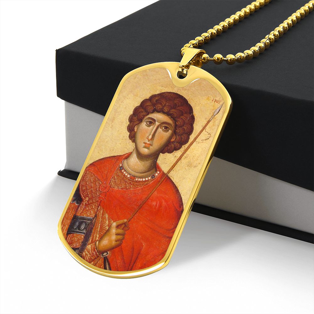 St George by Panselinos dog tag necklace