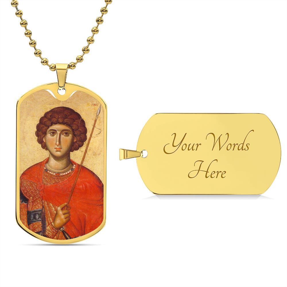 St George by Panselinos dog tag necklace